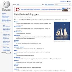 List of historical ship types