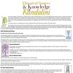 Historical Sources & of Knowledge Kundalini