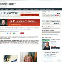 How to Write Authentic Historical Novels