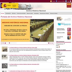 Portada del Archivo Histórico Nacional - Archivo Histórico Nacional - Ministerio de Cultura y Deporte