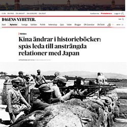 Kina ändrar i historieböcker: spås leda till ansträngda relationer med Japan