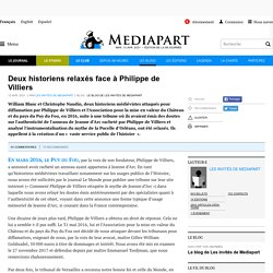 Deux historiens relaxés face à Philippe de Villiers