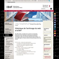 Historique de l'archivage du web à la BnF