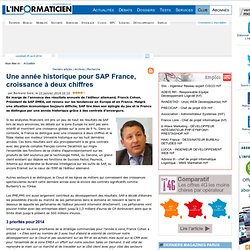 Une année historique pour SAP France, croissance à deux chiffres