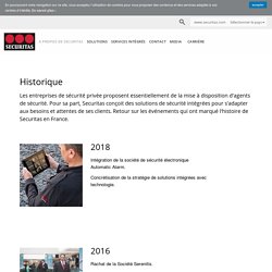 Historique de Securitas en France - Securitas