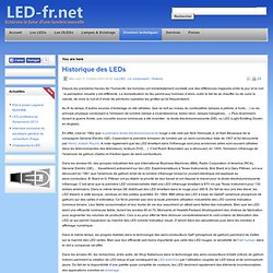 Historique des LEDs