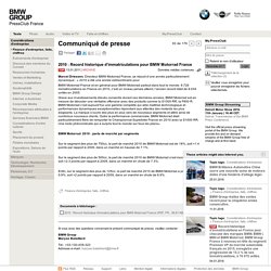 2010 : Record historique d’immatriculations pour BMW Motorrad France