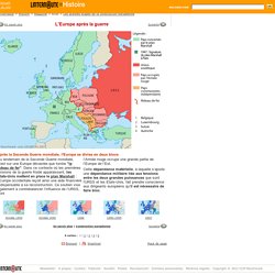 Carte de l'Europe au lendemain de la Seconde Guerre mondiale- Atlas historique - L'Internaute