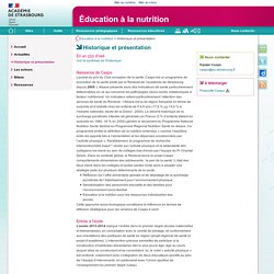 AcStrasbourg : Historique et présentation - Éducation à la nutrition