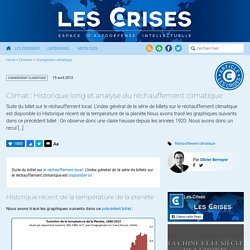 » 1345 Climat (8) : Historique long et analyse du réchauffement climatique