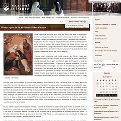 Historique de la réforme thérésienne