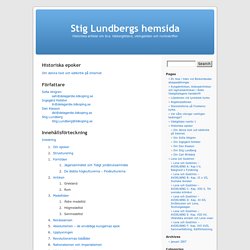 Historiska epoker « Stig Lundbergs hemsida