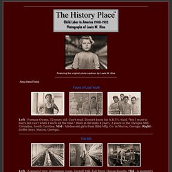 The History Place - Child Labor in America: Investigative Photos of Lewis Hine