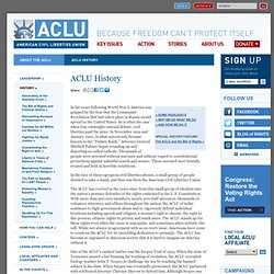 ACLU & civil liberties timeline