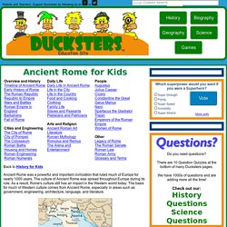 Ducksters: Ancient Rome for Kids