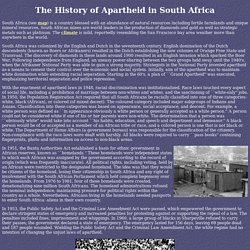 The History of Apartheid in South Africa