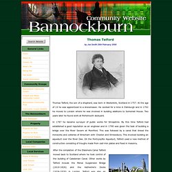 The History of Bannockburn:Thomas Telford by Joe Smith