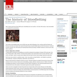 The history of bloodletting