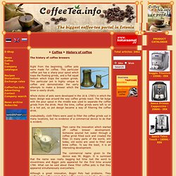 The history of coffee brewers