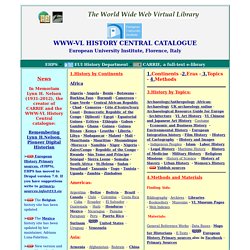 WWW-VL: World History Index and History Central Catalogue