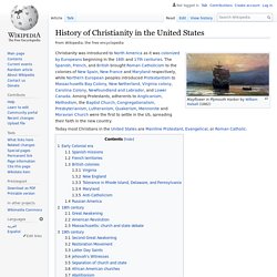 History of Christianity in the United States