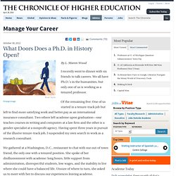 What Doors Does a Ph.D. in History Open? - Manage Your Career