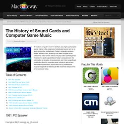 The History of Sound Cards and Computer Game Music