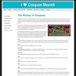 History of Coupons - Coupon Month