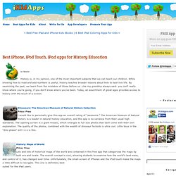 Best iPhone, iPod Touch, iPad apps for History Education