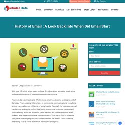 History of Email : A Look Back Into When Did Email Start