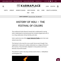 History of Holi – The Festival of colors