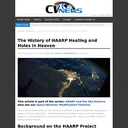 The History of HAARP Heating and Holes in Heaven