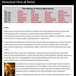 History of Heavy Metal Music and the Metal Subculture