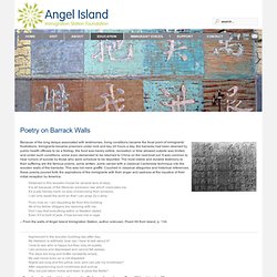 History of Angel Island - Poetry on Barrack Walls