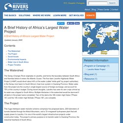 A Brief History of Africa’s Largest Water Project
