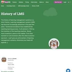 Histoire des LMS (Learning Management Systems)