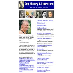 Gay History and Literature