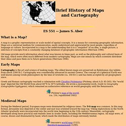 History of maps and cartography