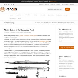A Brief History of the Mechanical Pencil