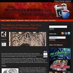 The Voices of Demons: The True History of The Necronomicon