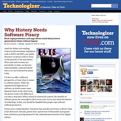 Why History Needs Software Piracy