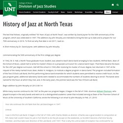 History of Jazz at North Texas