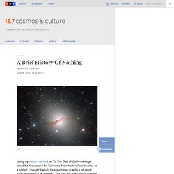 A Brief History Of Nothing : 13.7: Cosmos And Culture