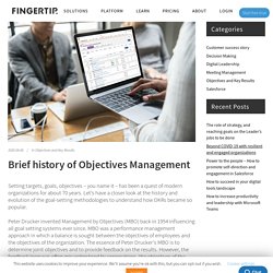 Brief history of Objectives and Key Results (OKR) - Fingertip Blog