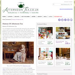 History Of Afternoon Tea