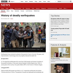 History of deadly earthquakes