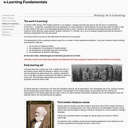 History of e-Learning
