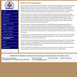 History of Freemasonry
