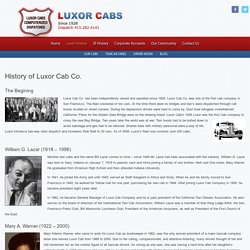 History of Luxor Cab Co.