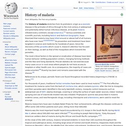 History of malaria